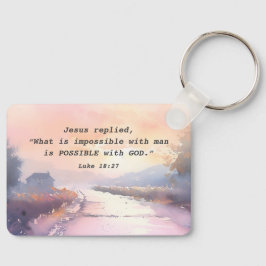 Chaveiro Luke 18:27 Possível com Deus, Jesus Bíblia Verse