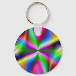 Chaveiro Luster Fractal Metálico Colorido