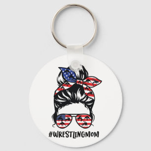Chaveiro Luta Mãe Messy Bun America Flag Wrestlers