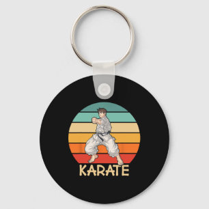 Chaveiro Lutador de Karate Legal de Karate dá um Soco em Ka