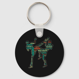 Chaveiro Lutador de Kickboxing Sapato de Boxe Chute Savate