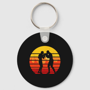 Chaveiro Lutador de Muay Thai Vintage Retro Kickboxing Tail