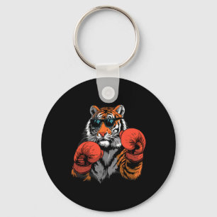 Chaveiro Luvas de boxe amante de tigre boxe kickboxing engr