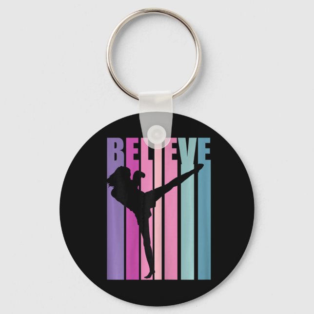 Chaveiro Luvas de Boxe Feminino de Kickboxing Retro Feminin (Frente)
