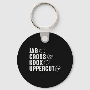 Chaveiro Luvas de Boxe Jab Cross Hook Uppercut Boxer