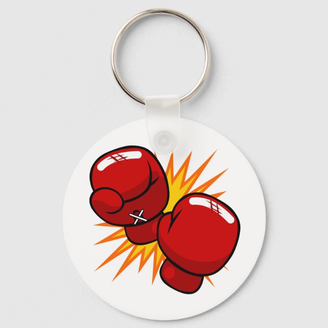 Chaveiro Luvas de Boxing em Cartoon (Frente)