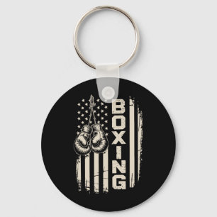 Chaveiro Luvas de ginásio de boxeador engraçado da bandeira