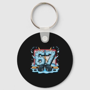 Chaveiro Luvas de Rink de Gelo Drip Hockey 67 Meme Six Seve