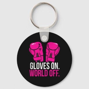 Chaveiro Luvas de Treinamento de Kickboxing para Garotas Ki