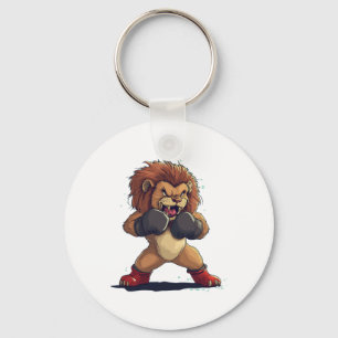 Chaveiro Luz De Raiva Olha Com Este Leão Na Glov De Boxing