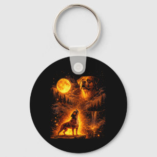 Chaveiro Luz do Luar Vintage Cachorro Boxer Divertido Uivan