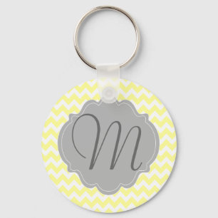 Chaveiro Luz Monogrammed - teste padrão de Chevron do