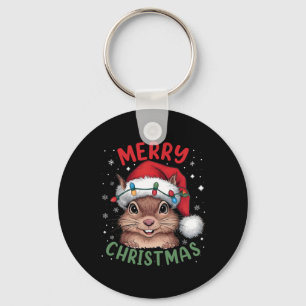 Chaveiro Luzes de árvore de Natal esquilo camisola de Natal
