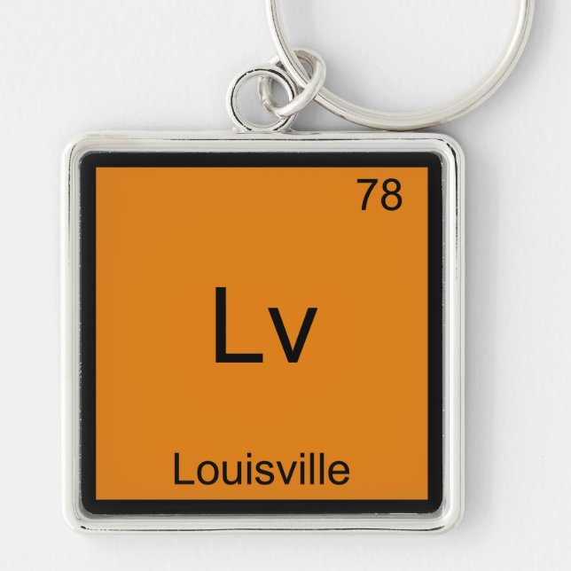 Chaveiro Lv - Camiseta Símbolo do Elemento Químico Louisvil (Frente)