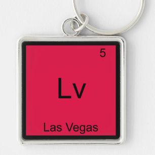 Chaveiro Lv - Símbolo de Elemento de Química de Las Vegas