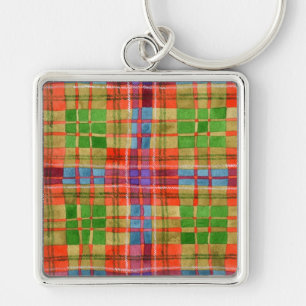 Chaveiro MAC RAE TARTAN Pingente Quadrado Premium