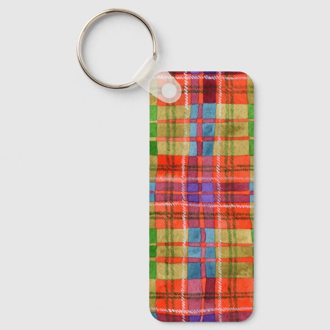 Chaveiro MAC RAE TARTAN Pulseira de Metal Retangular com Ch (Frente)