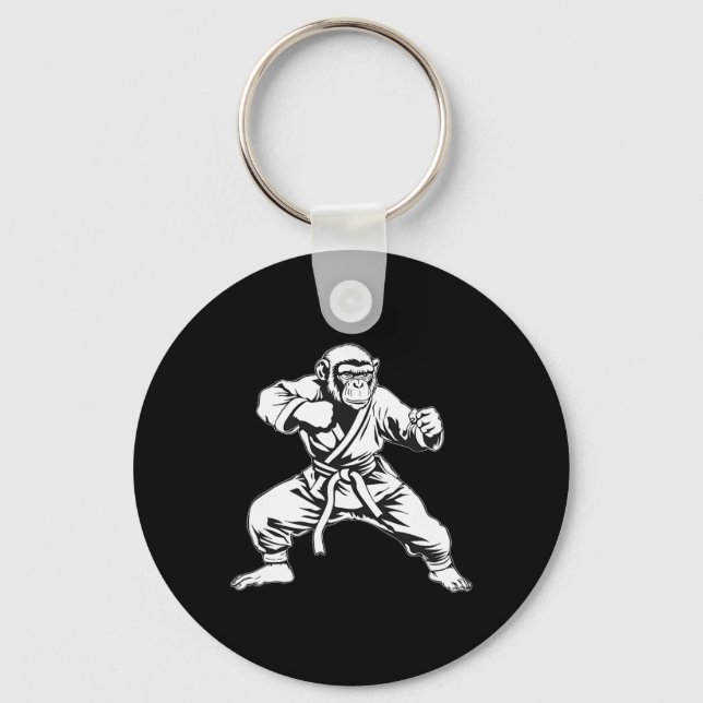 Chaveiro Macaco de Caratê Taekwondo Kickboxing Mma Judo Mac (Frente)