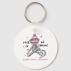 Chaveiro Macaco De Consciência Do Cancer Mama-O Ao Cancer