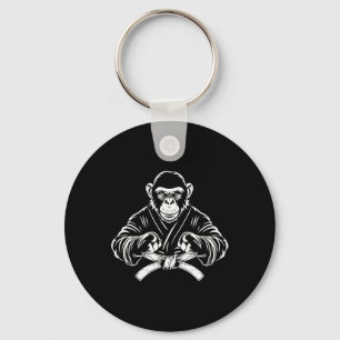Chaveiro Macaco de Karatê Desenho Kickboxing Jiu-jitsu Mma