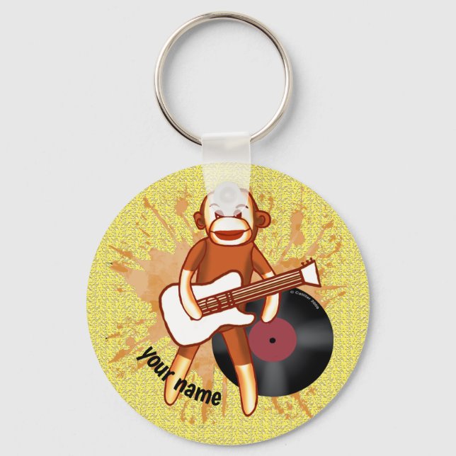 Chaveiro Macaco de Meia de Rock and Roll (Frente)