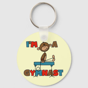 Chaveiro Macaco Eu sou um Ginasta Camisetas e Presentes