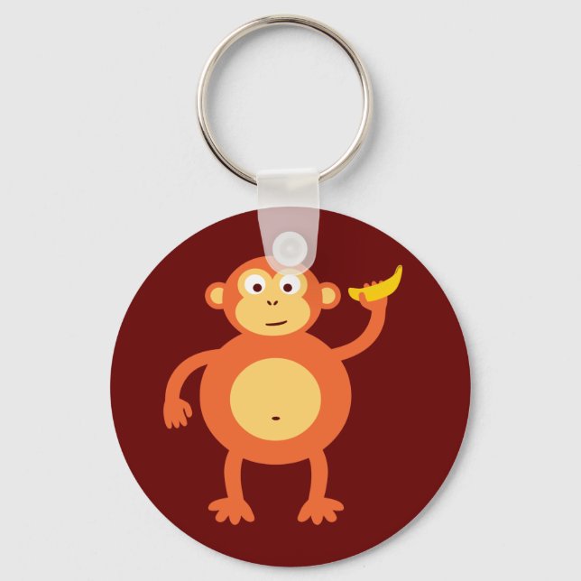 Chaveiro Macaco Laranja (Frente)