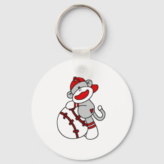 Chaveiro Macaco-meia com camisas de baseball e presentes