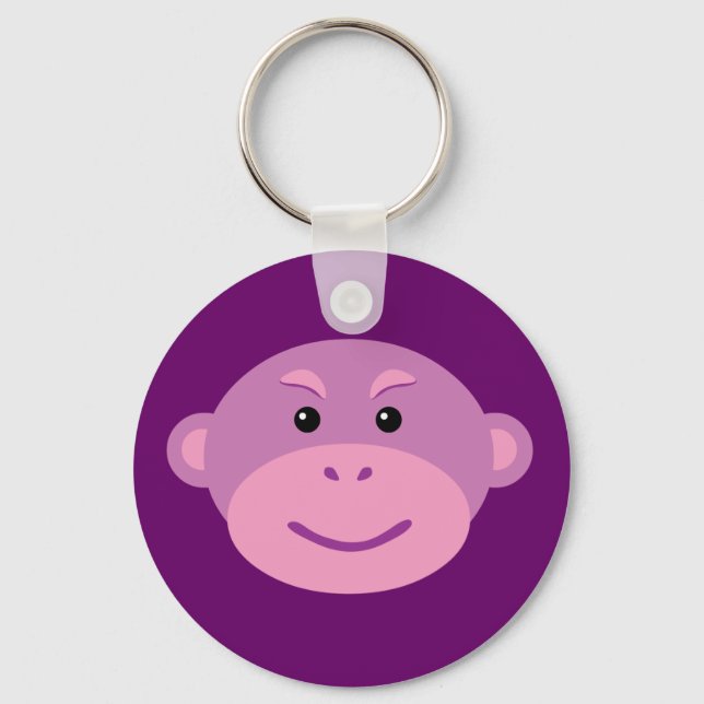 Chaveiro Macaco Roxo (Frente)