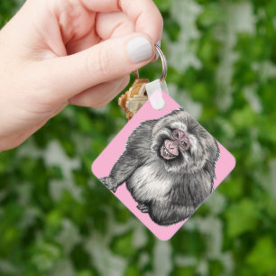 Chaveiro Macaco Sorridente - Presente Divertido Personalizá
