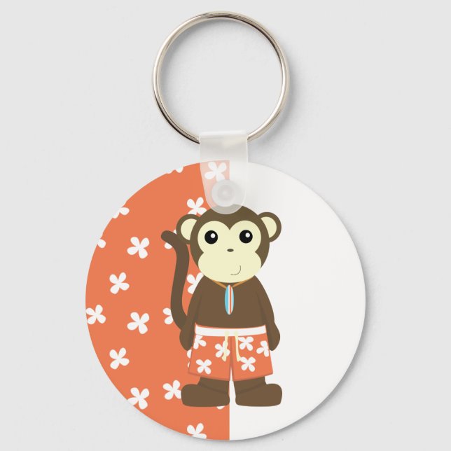 Chaveiro Macaco surf (Frente)