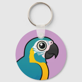 Chaveiro Macaw de garganta azul-azuis