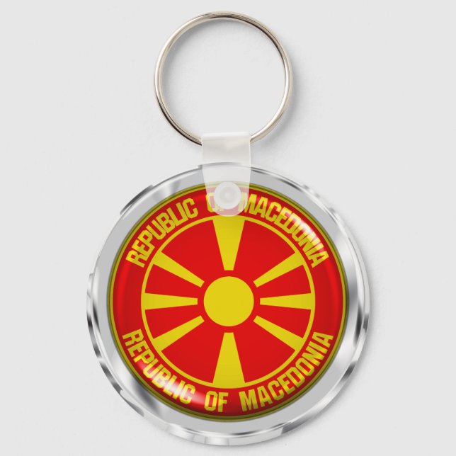 Chaveiro Macedônia Round Emblem (Frente)