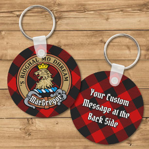 Chaveiro MacGregor Crest sobre Rob Roy Tartan
