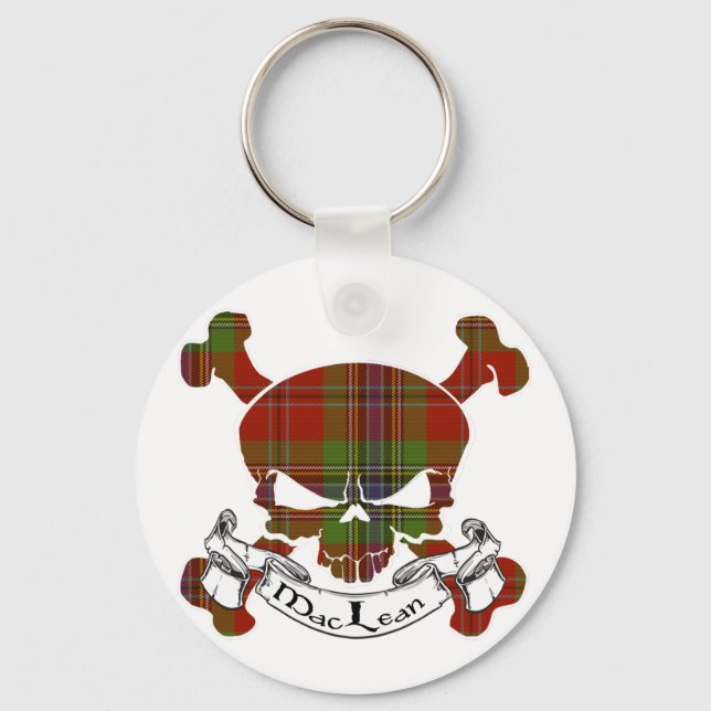 Chaveiro MacLean Tartan Skull (Frente)
