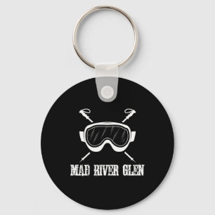 Chaveiro Mad River Glen Vermont Rustic Ski Skier Gog