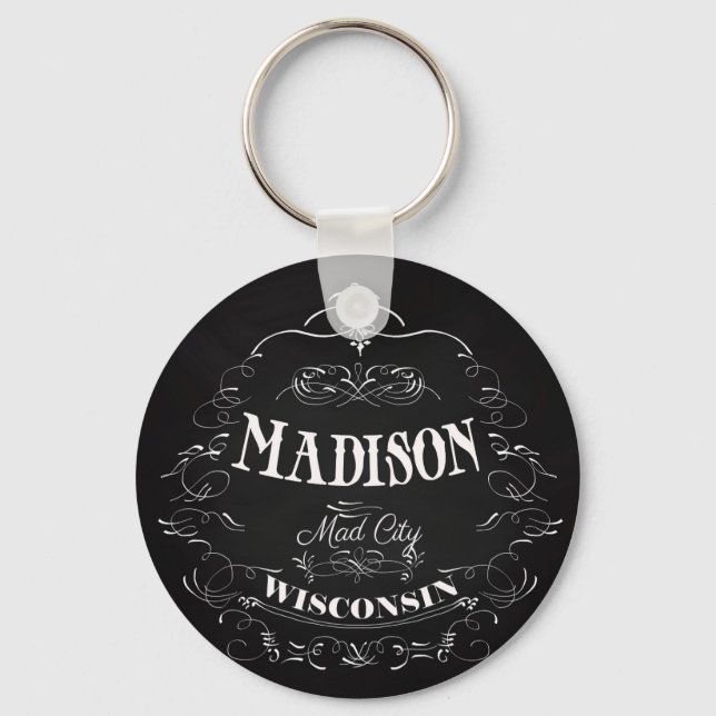 Chaveiro Madison, Wisconsin - Cidade Louca (Frente)