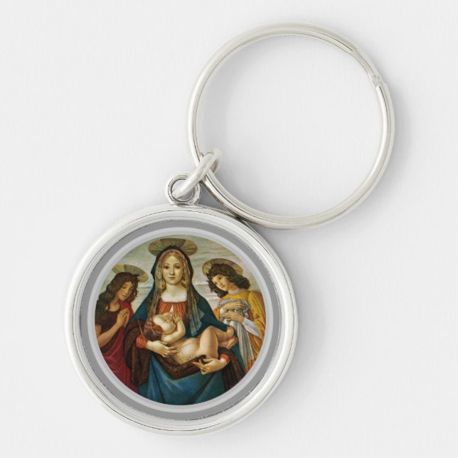 Chaveiro Madona e Menino de Botticelli (Frente)