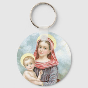 Chaveiro Madonna com a Criança Cristo