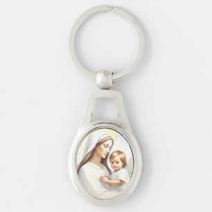 Chaveiro Madonna com Child Jesus