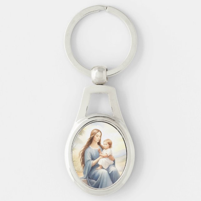 Chaveiro Madonna com Child Jesus (Frente)