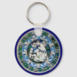 CHAVEIRO MADONNA COM CRIANÇAS E ÂNGULOS