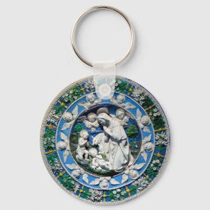 CHAVEIRO MADONNA COM CRIANÇAS E ANJOS