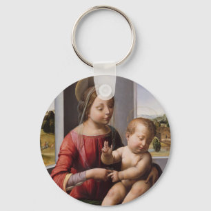 Chaveiro Madonna & criança com John The Baptist