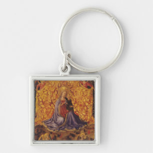 Chaveiro Madonna da humildade com criança e anjos do crist