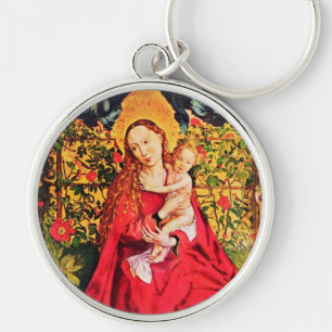 CHAVEIRO MADONNA DA MADEIRA ROSA