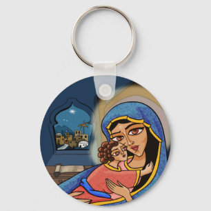 Chaveiro Madonna e Criança