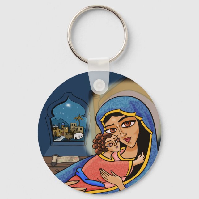 Chaveiro Madonna e Criança (Frente)