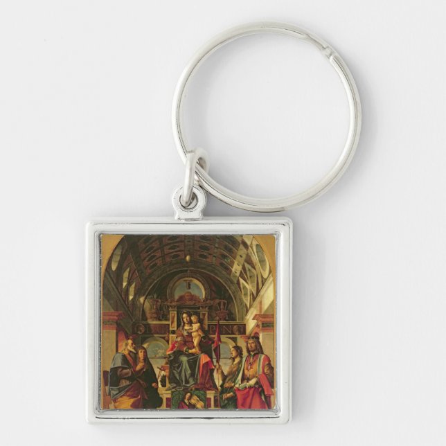 Chaveiro Madonna e criança com santos, 1499 (Frente)