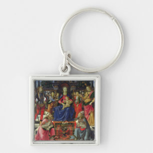 Chaveiro Madonna e criança com SS. Justus, Zenobius e th